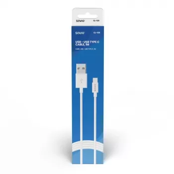 Cable USB Savio CL-125 USB 2.0 1 m USB A USB C blanco