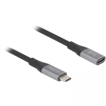 Cable USB DeLOCK USB4 Gen 2x2 2m USB-C negro gris 81202