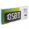 Reloj de pared digital grande GreenBlue GB214 con sensor de temperatura y fecha, LCD 37x17 cm, de pared o independiente, alimentación por adaptador y pilas