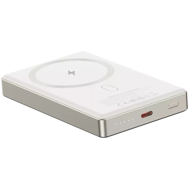 Canyon OnCharge 510 - Batería externa - 10.000 mAh - entrada USB-C - salida USB-C PD 20W + Wireless Magnet