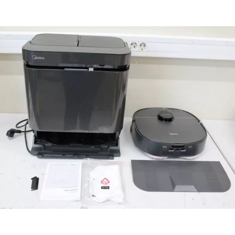 AGOTADO. Midea V15 robot aspirador | AGOTADO. Midea robot aspirador | V15 | Húmedo y seco | 5200 mAh | Depósito de polvo 3 L | 16200 Pa | Negro | USADO, SUCIO, ARAÑADO