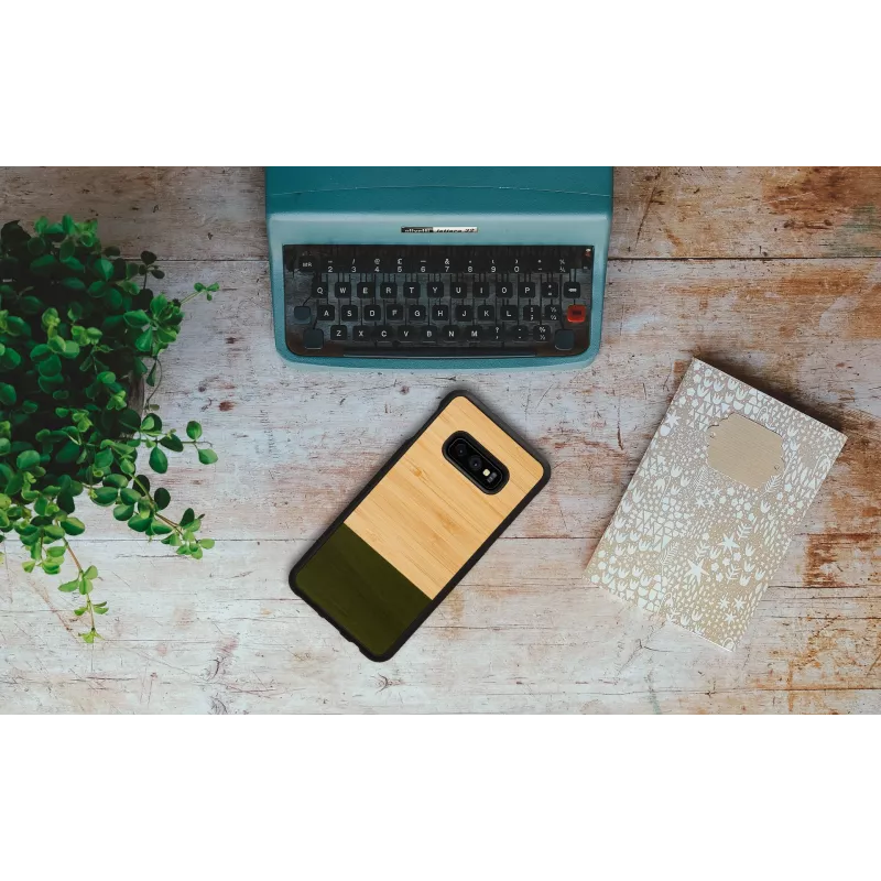 Funda para móvil man and wood SmartPhone para Galaxy S10e Bamboo Forest negra
