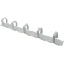 Placa de gestión de cables helos 328643 1U con 6 bridas metálicas 70×40 mm gris claro