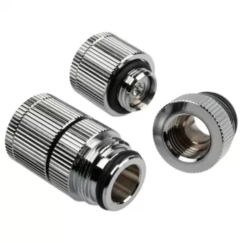 Salida de agua G1/4 rosca macho – BitsPower Touchaqua, pack de 2, plata