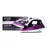 Plancha Adler AD 5022 seca y con vapor suela cerámica morada, 2200 W