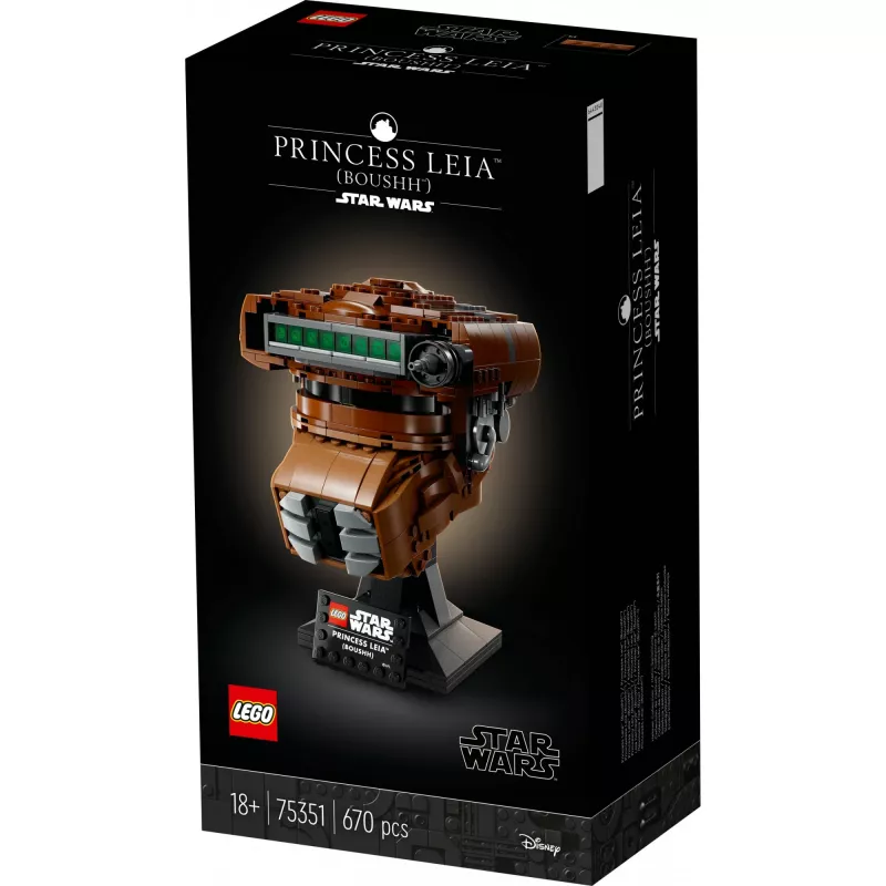 LEGO Star Wars Casco de la princesa Leia (Boushh) Set para adultos 75351 (670 piezas)