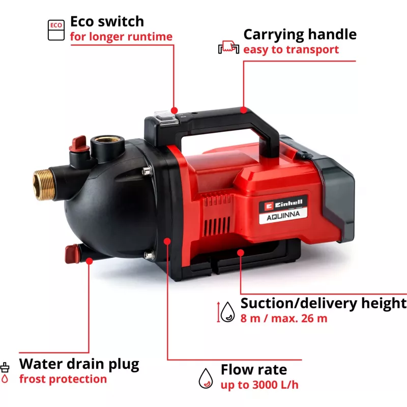 Bomba de agua Einhell AQUINNA 2,6 bar 3000 l/h