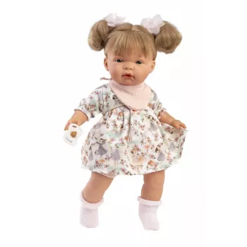 Muñeca Llorens Joelle, 38 cm muñeca llorona con rasgos realistas y cuerpo blando