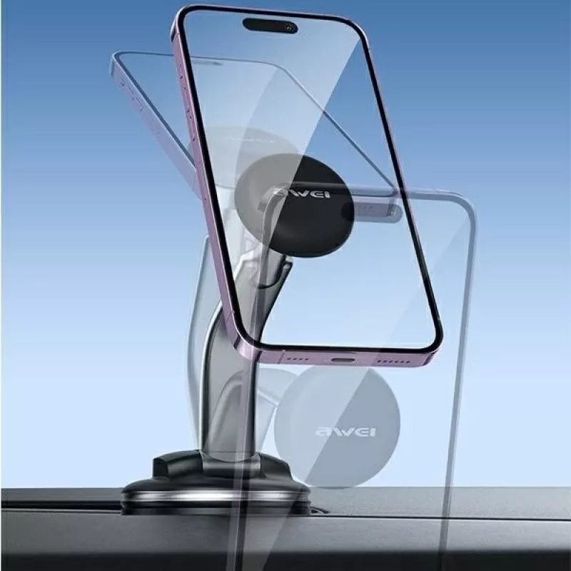 Soporte magnético para móvil Awei X45 para montaje en parabrisas y salpicadero, compatible con smartphones