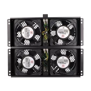 Ventilador de refrigeración Extralink EX.8673 unidad de ventilación de 4 vías para armarios de pie cable de 2 m con enchufe EU