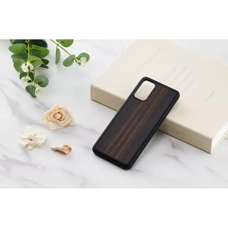 Funda protectora para Samsung Galaxy S20+ — Man and Wood — ébano negra