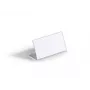 Durable 8055-19 Porta placas de identificación de mesa, forma L, 52 x 100 mm, acrílico, transparente, pack de 10