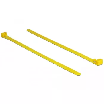 Brida de cable Delock reutilizable resistente al calor L 200 x An 7,5 mm 100 unidades amarillo