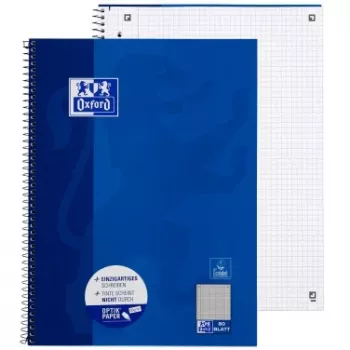 Cuaderno Oxford College A4+ 220 x 295 mm 80 hojas cuadriculado con margen L