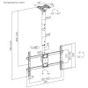 Soporte de TV de techo MACLEAN MC-112B, carga máx. 60 kg, inclinable y orientable