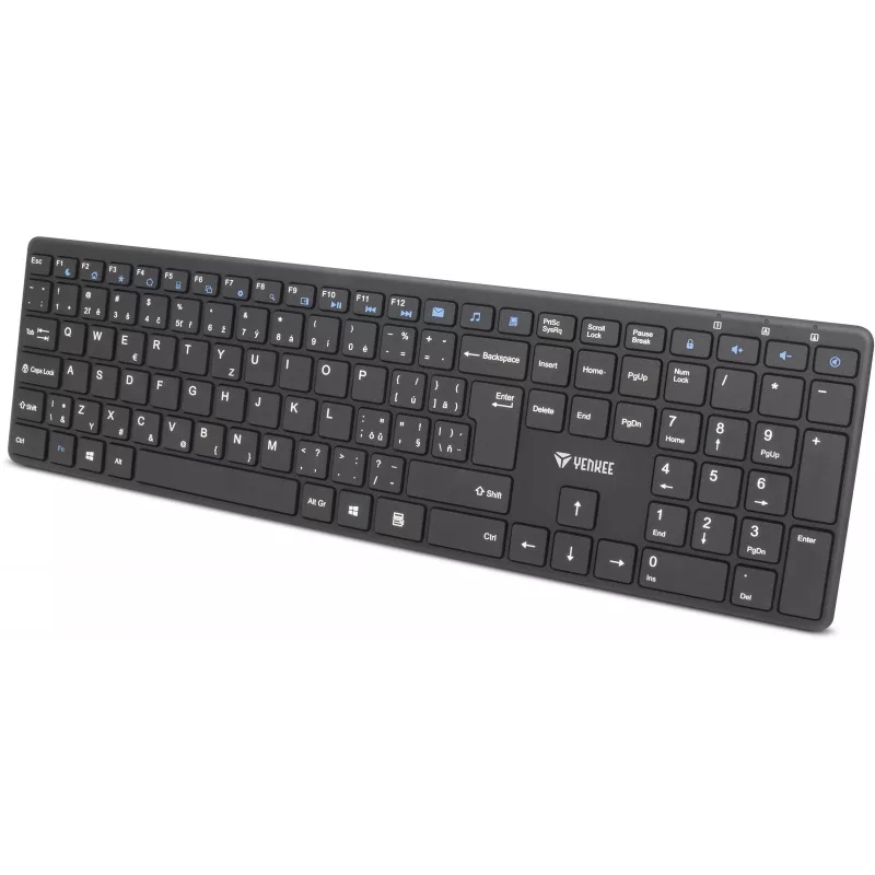 Set de teclado y ratón inalámbrico YENKEE YKB 2008CS — 2,4 GHz USB, diseño compacto