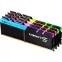 DIMM 32 GB DDR4-3200 (4x 8 GB) Quad-Kit, memoria RAM negra, F4-3200C16Q-32GTZRX, Trident Z RGB, INTEL XMP
