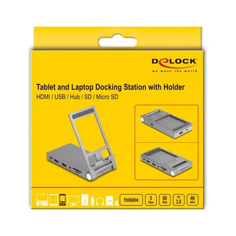 Docking station DeLOCK 88199 4K con soporte