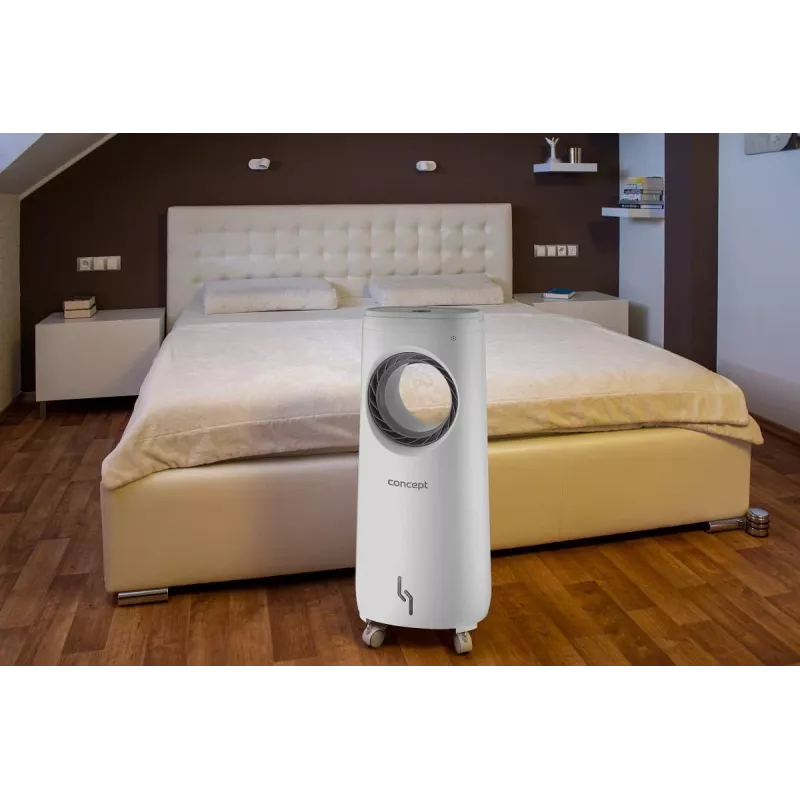 Ventilador de pie Concept Solution OV5220 — blanco, 80 W, control táctil, 805 mm de altura