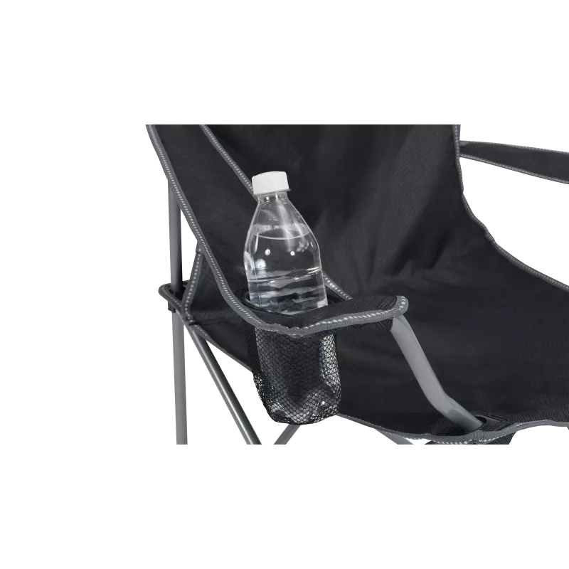 Silla con reposabrazos Spruce, negra 480087, silla de camping negra, modelo 2025