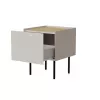 Mesita de noche Cama, 2 uds., FELLINI, 40x41x60, cashmere + tablero de roble aceitado