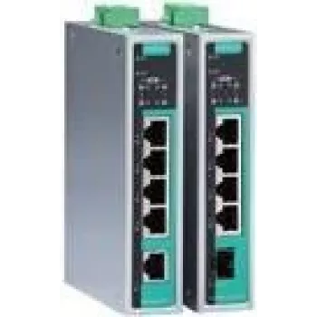 Switch de red MOXA EDS-G205A-4PoE-T Gigabit Ethernet no gestionado 5 puertos (4x PoE) aluminio 4U