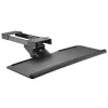 Maclean MC-757 bandeja para teclado bajo el escritorio, acero, máx. 2 kg, negra