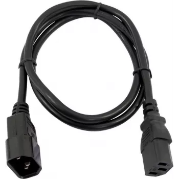 Cable alargador de alimentación Omnitronic 30235104, 3×0,75 mm², 1 m, negro
