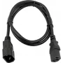 Cable alargador de alimentación Omnitronic 30235104, 3×0,75 mm², 1 m, negro