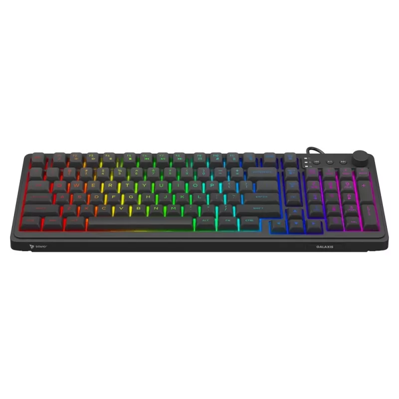 Teclado gaming Savio Galaxis USB QWERTY US inglés negro