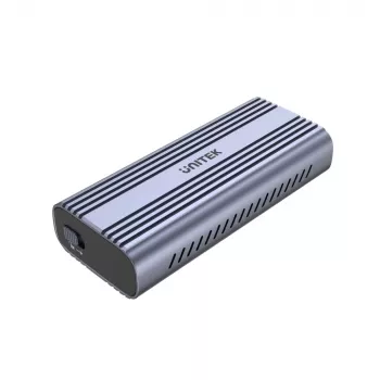 Carcasa SSD Unitek SolidForce Reefer gris — M.2 NVMe PCIe, USB‑C 10 Gbit/s, aluminio, 1 unidad