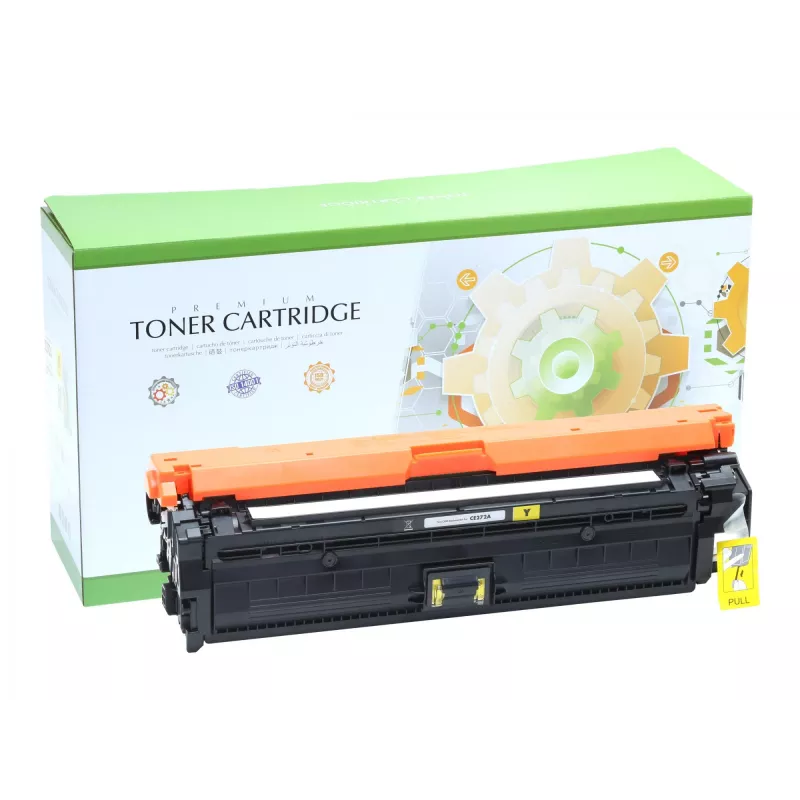 Cartucho de tóner STATIC compatible con HP CE272A/CE342A/CE742A amarillo remanufacturado 7.500 páginas