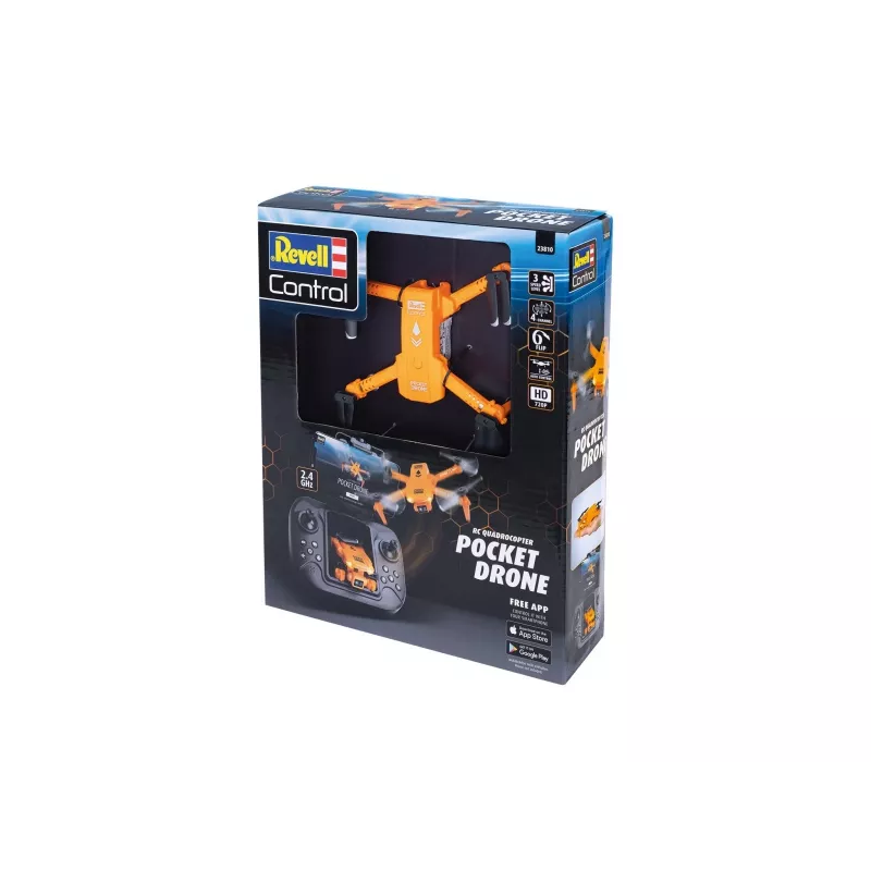 Cuadricóptero RC REVELL Pocket Drone 23810 — 2,4 GHz, radiocontrol de 4 canales