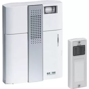 Grothe MISTRAL 300M Juego de timbre inalámbrico Plata - Blanco (43300)