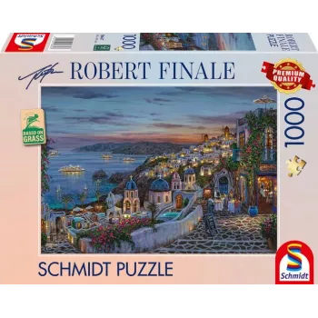 Robert Finale: Atardecer en Santorini, Puzzle 1000 piezas