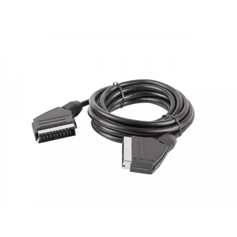 Lanberg CA-EUEU-10CC-0018-BK cable SCART, SCART a SCART de 21 pines, 1,8 m, negro
