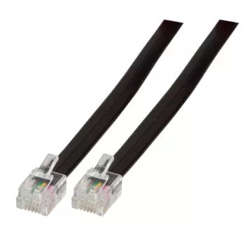 EFB-Elektronik Cable modular negro, 2 x RJ12 (6/6) conector macho, 1:1, 1,0 m Fabricante: EFB Elektronik (K2404SW.1)