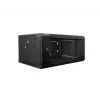 Lanberg WF01-6404-10B armario rack mural de 19 pulgadas 4U, 600x450 mm, puerta de vidrio templado, desmontado (flat pack), IP20, 60 kg, negro RAL 9004