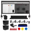 Separador / organizador de escritorio Ergo Office, carga máx. 10 kg, pizarra blanca, ancho 1116 mm, negro, ER-301 B