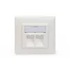 Digitus | Placa de pared para módulos Keystone, tipo alemán, placa central 50x50 mm, marco 80x80 mm | DN-93801-1
