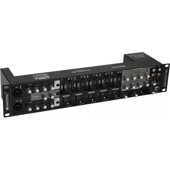 Mesa de mezclas de entretenimiento Omnitronic EM-550B MK2 Mesa de mezclas USB de 5 canales con EQ y entradas de micrófono