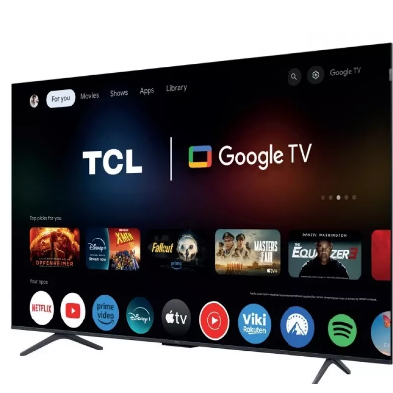 Televisor TCL 75P81K 75 pulgadas QLED pantalla 4K, clase de eficiencia energética F
