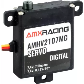 Servo estándar Amewi AMXRacing AMHV2107MG midi analógico, servo, material de engranajes: metal (28447)
