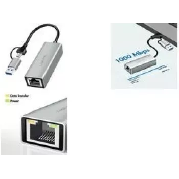 LogiLink UA0238B - Tarjeta de red USB-A C 1x RJ45 - tarjeta de interfaz - 1.000 Mbit/s (UA0238B)