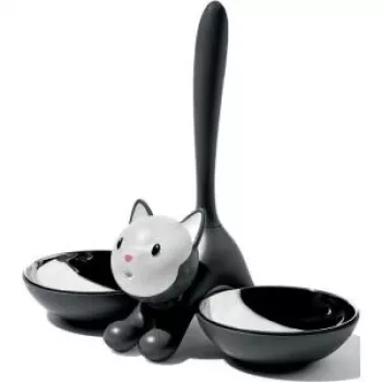 Alessi Tigrito comedero para gatos negro (AMMI09 B)