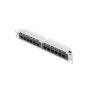 Patch panel LANBERG PPU6-9012-S, 12 puertos Cat6, metal, gris