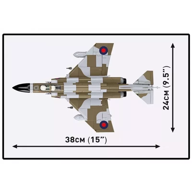 Cobi Blocks F-4M Phantom II modelo de avión militar, set de construcción de 728 piezas