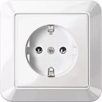Toma SCHUKO MERTEN 16A MEG2301-1019 termoplástico blanco polar con placa de cubierta MEG2 MEG2301-1019 (MEG2301-1019)