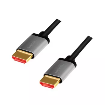 LogiLink - Ultra High Speed - cable HDMI con Ethernet - HDMI macho a HDMI macho - 1 m - triple aislamiento - gris, negro - compatible con 8K 60