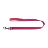 Correa para perro WAUDOG de cuero natural, 20 mm de ancho, 122 cm de longitud, rosa